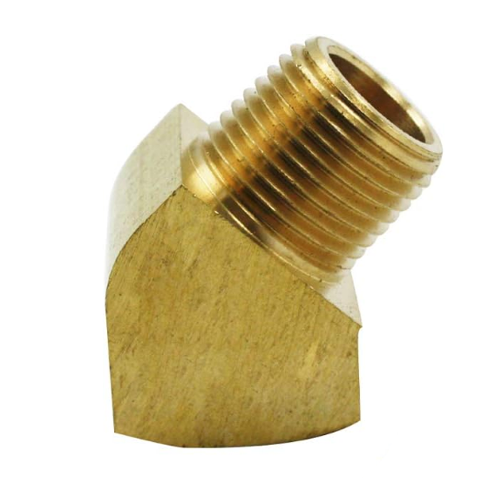 124-N3 FloFlex Brass Pipe Fitting<BR>45 Degree Stree Elbow 3/8" Male x 3/8" Female NPT